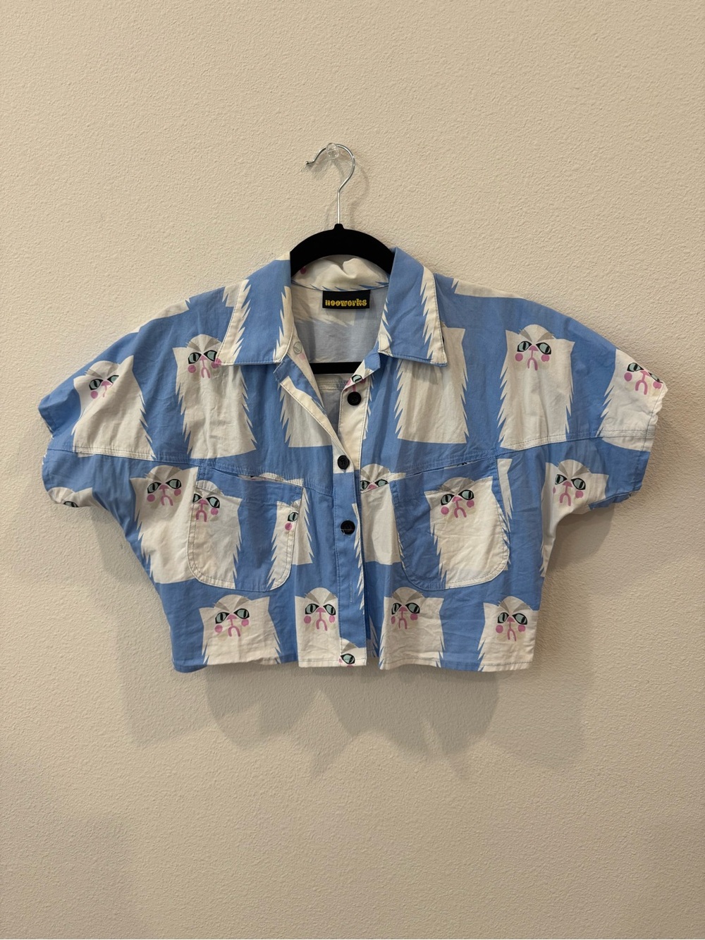 Nooworks Grumpy Cat Western Crop Top. Rare Discontinued Print